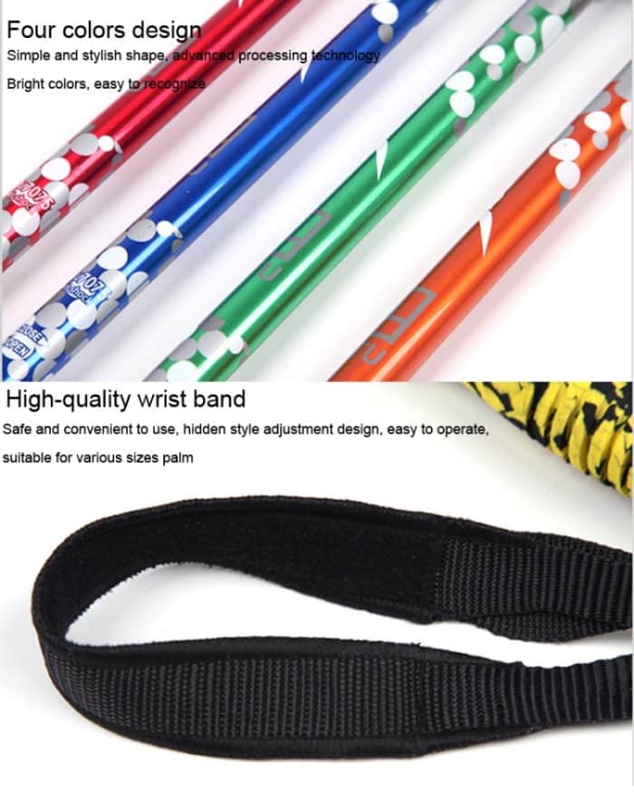 135 cm verstellbare, tragbare Aluminium-Trekkingstöcke für den Außenbereich, Orange#135cm, Red#135cm, Green#135cm, Blue#135cm – Bild 7