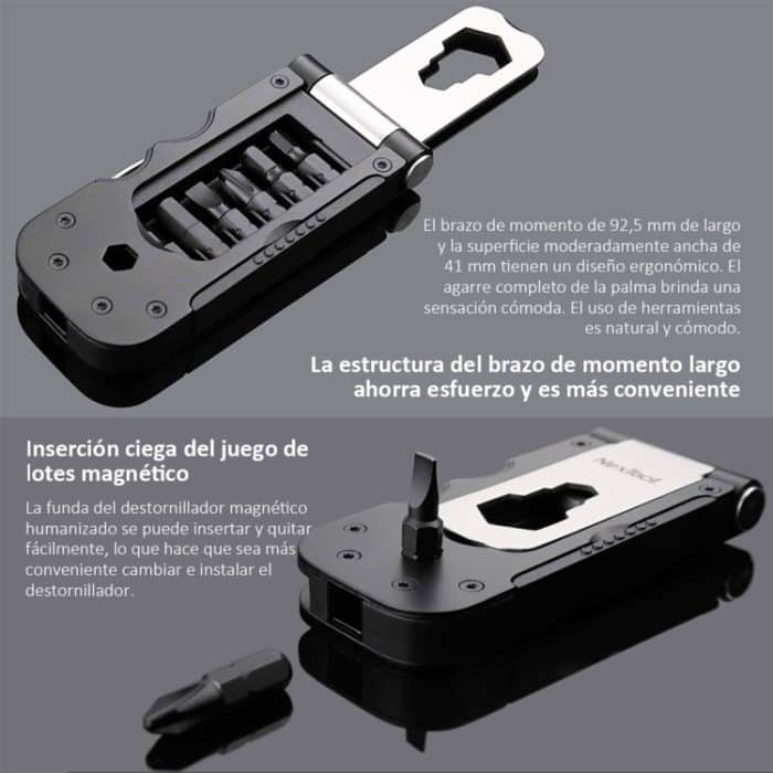 Nextool Multifunktionsfahrradwerkzeug Mini Pocket Bike Toolbox Outdoor Schraubenschlüssel Reparaturwerkzeug Magnethülse – Bild 5