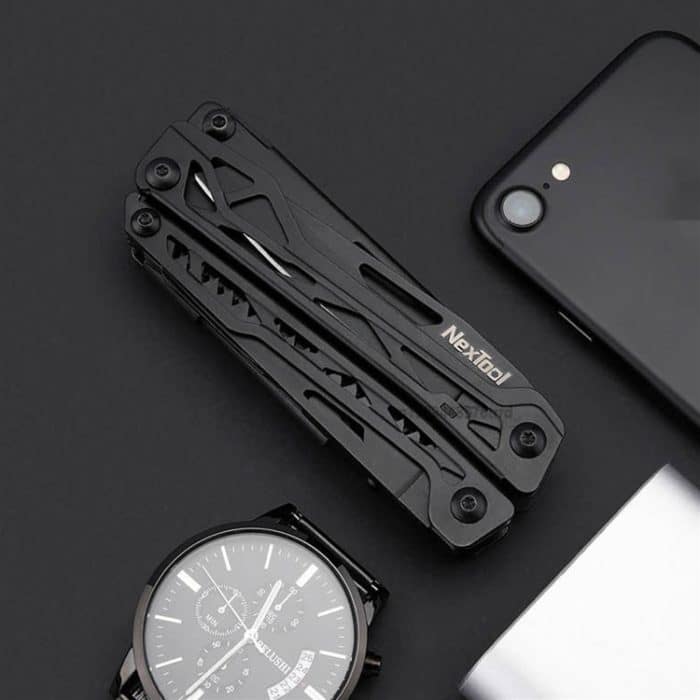 NexTool 10 in 1 Multifunktionsmesser Tragbares Klappmesser Werkzeuge Rostfreier Schraubendreher Sägezange Linealschneider – Bild 3