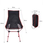 Outdoor Tragbare Klapp Camping Stuhl Licht Angeln Strand Stuhl Luftfahrt Aluminium Legierung Rückenlehne Liege, Camping Chair(blue), Camping Chair(green), Camping Chair(orange), Camping Chair(red) – Bild 4