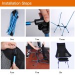 Outdoor Tragbare Klapp Camping Stuhl Licht Angeln Strand Stuhl Luftfahrt Aluminium Legierung Rückenlehne Liege, Camping Chair(blue), Camping Chair(green), Camping Chair(orange), Camping Chair(red) – Bild 6