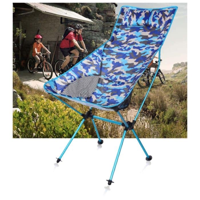 Outdoor Tragbare Camouflage Klapp Camping Stuhl Licht Angeln Strand Stuhl Luftfahrt Aluminium Legierung Rückenlehne Liege, Camouflage Folding Chair (blue), Camouflage Folding Chair (green), Camouflage Folding Chair (orange) – Bild 8