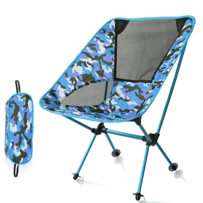 ZY6169264L.jpg Outdoor Camouflage Tragbare Klapp Camping Stuhl Licht Angeln Strand Stuhl Luftfahrt Aluminium Legierung Rückenlehne Liege, Backrest Chair(blue), Backrest Chair(green), Backrest Chair(orange) – Bild 1