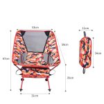 Outdoor Camouflage Tragbare Klapp Camping Stuhl Licht Angeln Strand Stuhl Luftfahrt Aluminium Legierung Rückenlehne Liege, Backrest Chair(blue), Backrest Chair(green), Backrest Chair(orange) – Bild 3