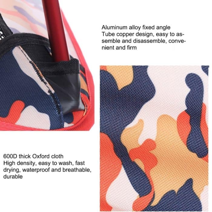 Outdoor Camouflage Tragbare Klapp Camping Stuhl Licht Angeln Strand Stuhl Luftfahrt Aluminium Legierung Rückenlehne Liege, Backrest Chair(blue), Backrest Chair(green), Backrest Chair(orange) – Bild 5