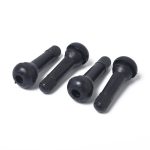 Snap-in Short Black Rubber Valve Stem (TR414) 4er-Pack mit Ventilkernschlüssel für schlauchlose 11,5-mm-Felgenlöcher mit 0,453 Zoll bei Standard-Fahrzeugreifen – Bild 3