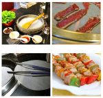 Haushaltslebensmittel Aluminiumlegierung Küche Antihaftbeschichtung Druck Fleisch Pastetchen Kuchen Hamburger Form mit 40 PCS seitigen Silikonpapieren – Bild 9