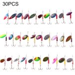 HENGJIA SPB30 30 PCS Pailletten-Set Metall-Pailletten Falscher Köder Frischer Seebarsch-Angelköder, Länge: 2,5 bis 4 cm, verpackt