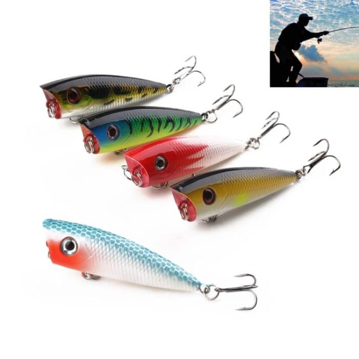 HENGJIA PO035 6cm / 6g 5 PCS Simulation Harte Köder Angelköder Set Tackle Baits Fit Salzwasser und Süßwasser – Bild 1