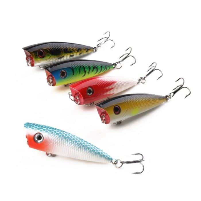 HENGJIA PO035 6cm / 6g 5 PCS Simulation Harte Köder Angelköder Set Tackle Baits Fit Salzwasser und Süßwasser – Bild 2