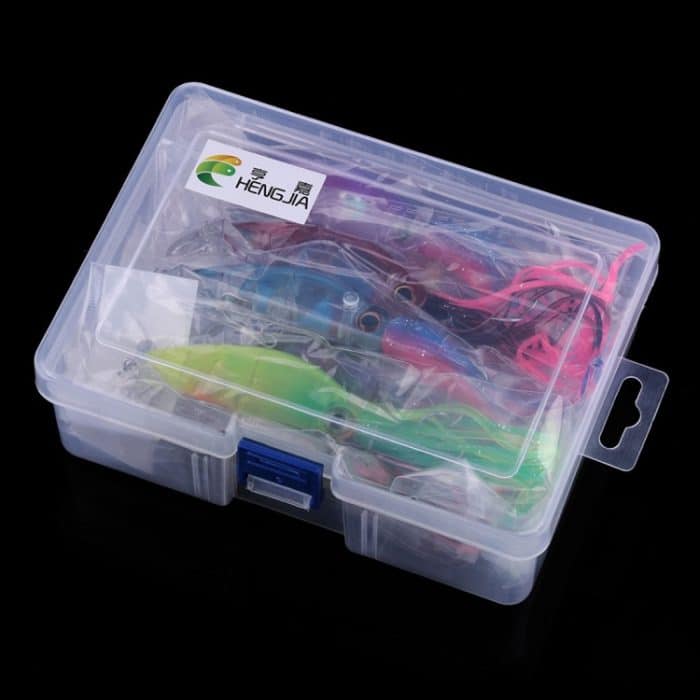 HENGJIA JIZ002 10 cm / 16,6 g 8 Stk. Big Octopus Squid-förmige Hartköder Long Shot-Angelköder Tackle Baits Fit Sea Fishing und Freshwater Fishing, Boxed – Bild 3