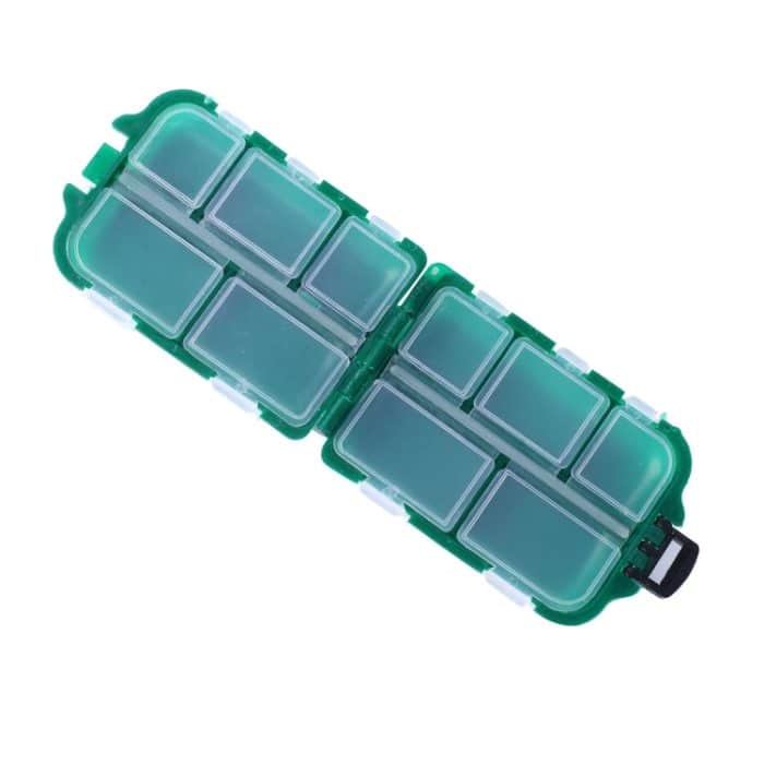 HENGJIA qt061-1 Ten Grid Clamshell Angelausrüstung Lagerung Angelgerät Box – Bild 2