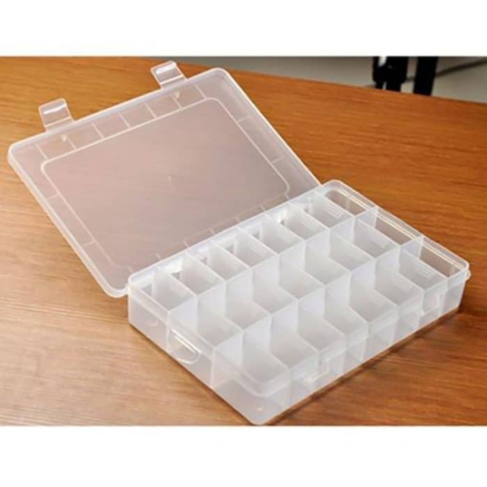 HENGJIA qt022 Vierundzwanzig Gitter wasserdichtes Multifunktions-Angelwerkzeug Aufbewahrung von Ausrüstung Transparentes Angelgerät – Bild 5