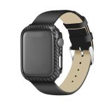 ENKAY Hat-Prince 2-in-1-Carbonfaser-Textur TPU Halbbeschichtete Schutzhülle + 3D-Vollbild-PET-HD-Displayschutzfolie für gebogene Wärme für Apple Watch-Serien 5 und 4 mit 40 mm – Bild 4