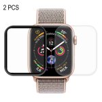 2 PCS ENKAY Hat-Prince 3D-Vollbild-PET + 3D-Vollbild-Galvanik-PET-HD-Displayschutz für gebogene Wärmebiegung für Apple Watch Series 4 40 mm