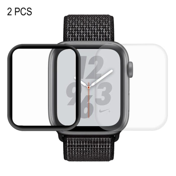 AW0139.jpg 2 PCS ENKAY Hat-Prince 3D-Vollbild-PET + 3D-Vollbild-Galvanik-PET-HD-Displayschutz für gebogene Wärmebiegung für Apple Watch Series 4 44 mm – Bild 1