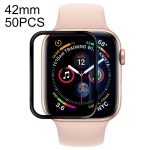 50 Stück für Apple Watch 42 mm weiche PET-Folie, vollständiger Displayschutz, 42mm