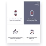 ROCK W26 Tragbares magnetisches kabelloses Ladegerät für Apple Watch, W26 USB Interface – Bild 4
