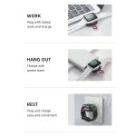 ROCK W26 Tragbares magnetisches kabelloses Ladegerät für Apple Watch, W26 USB Interface – Bild 5