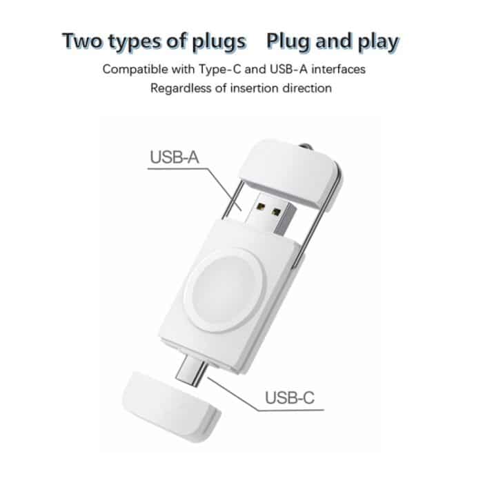 U8 USB / Typ-C Magnetisches kabelloses Ladegerät Schnellladegerät für die Apple Watch-Serie, U8 – Bild 2