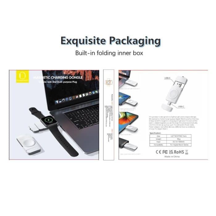 U8 USB / Typ-C Magnetisches kabelloses Ladegerät Schnellladegerät für die Apple Watch-Serie, U8 – Bild 7