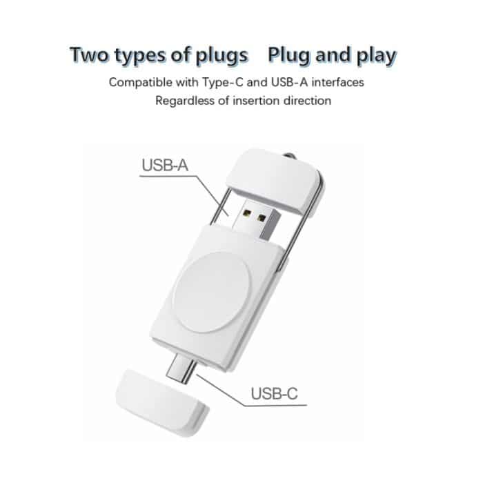 U8S USB / Typ-C Magnetisches kabelloses Ladegerät Schnellladegerät für Samsung Watch 3 / 4, 4 Classic, Active 1 / 2 – Bild 2