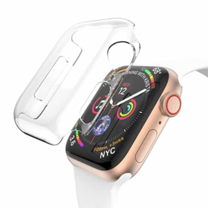 AW1213.jpg Für Apple Watch Series 6 & SE & 5 & 4 40 mm PC-Gehäuse mit voller Abdeckung (transparent) – Bild 1
