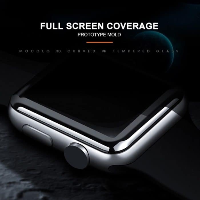 mocolo 0,33 mm 9H 3D Rundkanten-Vollkleber-Hartglasfolie für Apple Watch Series 5 & 4 40 mm, Apple Watch Series 4 40mm – Bild 3