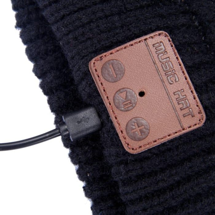 Gewellte, strukturierte gestrickte Bluetooth-Headset-warme Wintermütze mit Mikrofon für Jungen, Mädchen und Erwachsene – Bild 7