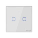 Sonoff T2 Touch 86 mm Wandschalter für gehärtete Glasscheiben Smart Home Light Touch-Schalter, kompatibel mit Alexa und Google Home, AC 100V-240V, EU-Stecker