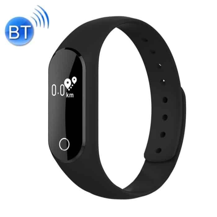 TLW25 Bluetooth-Smart-Armband mit 0,42-Zoll-OLED-Display, IP66 wasserdicht, unterstützt Herzfrequenzmesser/Schrittzähler/Anruferinnerung/Schlafmonitor/Sitzungserinnerung/Alarm/Fernerfassung, kompatibel mit Android- und iOS-Telefonen, 25 Black, 25 Blue – Bild 1