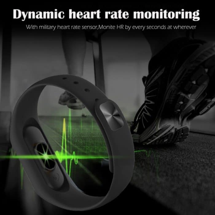 TLW25 Bluetooth-Smart-Armband mit 0,42-Zoll-OLED-Display, IP66 wasserdicht, unterstützt Herzfrequenzmesser/Schrittzähler/Anruferinnerung/Schlafmonitor/Sitzungserinnerung/Alarm/Fernerfassung, kompatibel mit Android- und iOS-Telefonen, 25 Black, 25 Blue – Bild 3