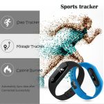 TLW25 Bluetooth-Smart-Armband mit 0,42-Zoll-OLED-Display, IP66 wasserdicht, unterstützt Herzfrequenzmesser/Schrittzähler/Anruferinnerung/Schlafmonitor/Sitzungserinnerung/Alarm/Fernerfassung, kompatibel mit Android- und iOS-Telefonen, 25 Black, 25 Blue – Bild 4