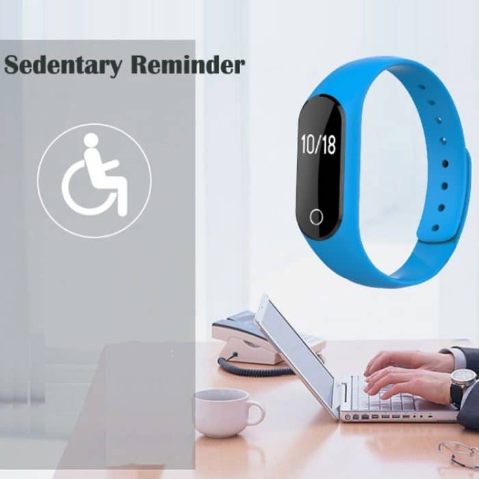 TLW25 Bluetooth-Smart-Armband mit 0,42-Zoll-OLED-Display, IP66 wasserdicht, unterstützt Herzfrequenzmesser/Schrittzähler/Anruferinnerung/Schlafmonitor/Sitzungserinnerung/Alarm/Fernerfassung, kompatibel mit Android- und iOS-Telefonen, 25 Black, 25 Blue – Bild 6