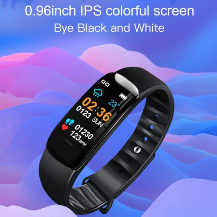 DOMIN0 C1S 0,96 Zoll IPS-Farbbildschirm Smart-Armband IP67 wasserdicht, unterstützt Anruferinnerung/Herzfrequenzüberwachung/Blutdrucküberwachung/Schlafüberwachung/Sitzungserinnerung/Fernbedienung – Bild 3