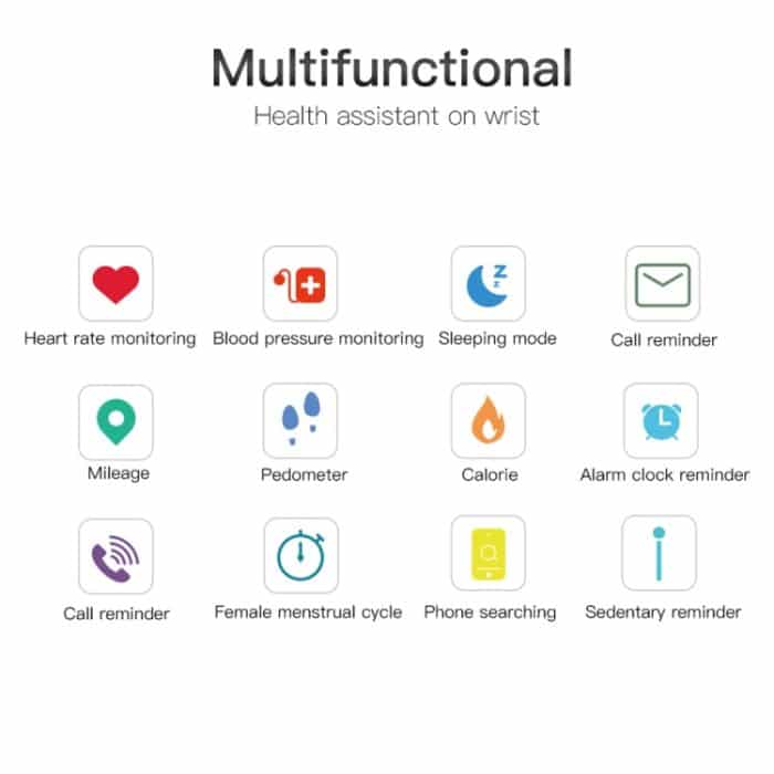 B11 0,96 Zoll IPS-Farbbildschirm Smart-Armband IP67 wasserdicht, unterstützt Anruferinnerung/Herzfrequenzüberwachung/Blutdrucküberwachung/Schlafüberwachung/sitzende Erinnerung – Bild 4