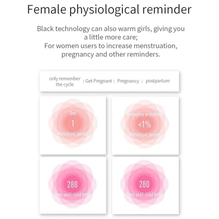 C21 1,14 Zoll IPS-Farbbildschirm Smart-Armband IP67 wasserdicht, unterstützt Anruferinnerung/Herzfrequenzüberwachung/Blutdrucküberwachung/Schlafüberwachung/Sitzungserinnerung/weibliche physiologische Erinnerung – Bild 9