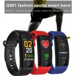 QS01 0,96 Zoll TFT-Farbbildschirm Smart-Armband IP67 wasserdicht, unterstützt Anruferinnerung/Herzfrequenzüberwachung/Schlafüberwachung/Blutdrucküberwachung/sitzende Erinnerung – Bild 3