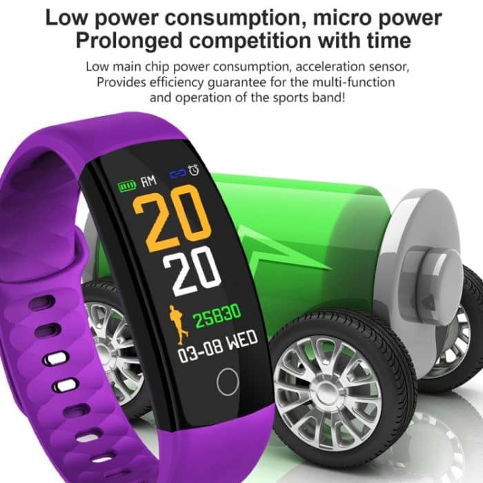 QS01 0,96 Zoll TFT-Farbbildschirm Smart-Armband IP67 wasserdicht, unterstützt Anruferinnerung/Herzfrequenzüberwachung/Schlafüberwachung/Blutdrucküberwachung/sitzende Erinnerung – Bild 6