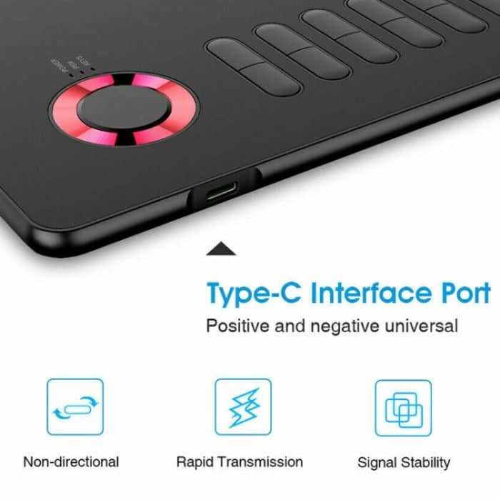 VEIKK A15 10x6 Zoll 5080 LPI Smart Touch Elektronisches Grafiktablett mit Typ-C-Schnittstelle, A15 Gold, A15 Blue, A15 Beige, A15 Red – Bild 12