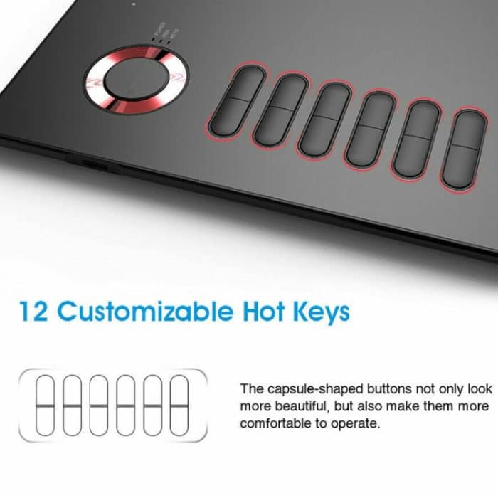 VEIKK A15 10x6 Zoll 5080 LPI Smart Touch Elektronisches Grafiktablett mit Typ-C-Schnittstelle, A15 Gold, A15 Blue, A15 Beige, A15 Red – Bild 13