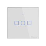 Sonoff T2 Touch 86 mm Wandschalter für gehärtete Glasscheiben Smart Home Light Touch-Schalter, kompatibel mit Alexa und Google Home, AC 100V-240V, EU-Stecker