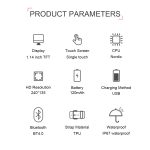 TD19 1,14 Zoll IPS-Bildschirm Smart-Armband IP67 wasserdicht, unterstützt Anruferinnerung / Herzfrequenzüberwachung / Blutdrucküberwachung / Schlafüberwachung / Fernkamera – Bild 20