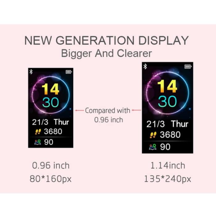 TD19 1,14 Zoll IPS-Bildschirm Smart-Armband IP67 wasserdicht, unterstützt Anruferinnerung / Herzfrequenzüberwachung / Blutdrucküberwachung / Schlafüberwachung / Fernkamera – Bild 6