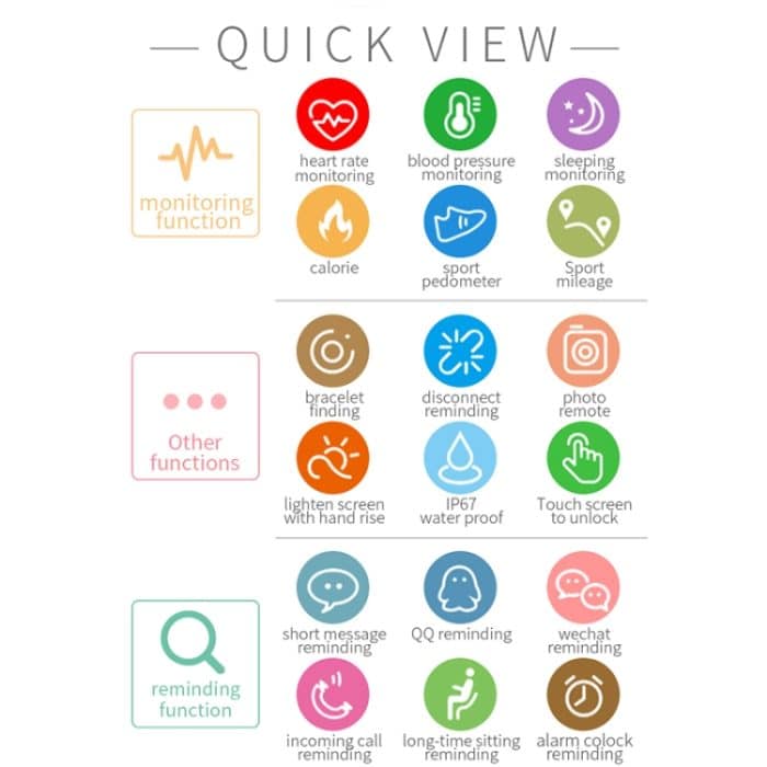 H29 1,14 Zoll IPS-Farbbildschirm Smart-Armband IP67 wasserdicht, unterstützt Schrittzählung/Anruferinnerung/Herzfrequenzüberwachung/Schlafüberwachung – Bild 13