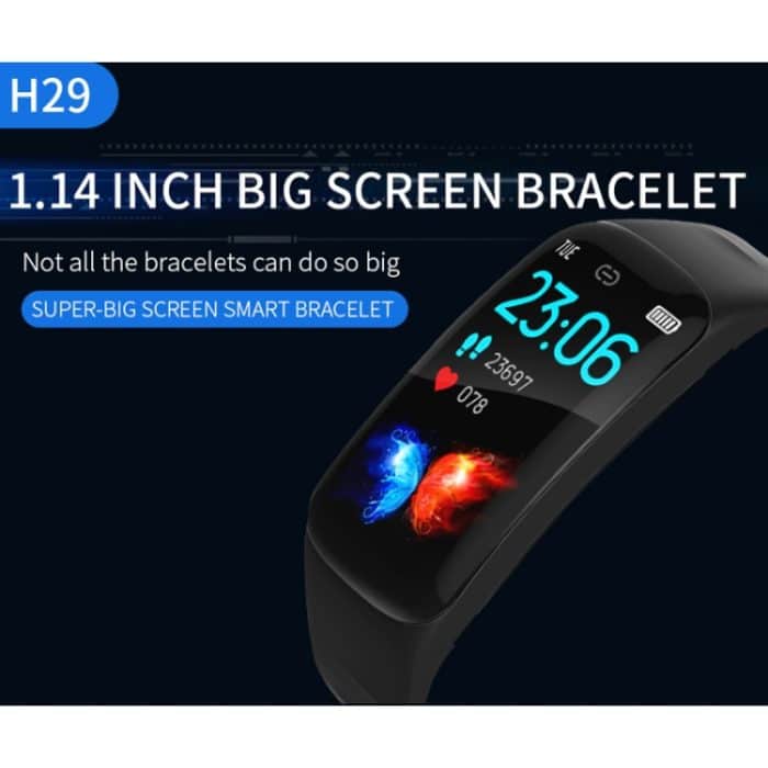 H29 1,14 Zoll IPS-Farbbildschirm Smart-Armband IP67 wasserdicht, unterstützt Schrittzählung/Anruferinnerung/Herzfrequenzüberwachung/Schlafüberwachung – Bild 4