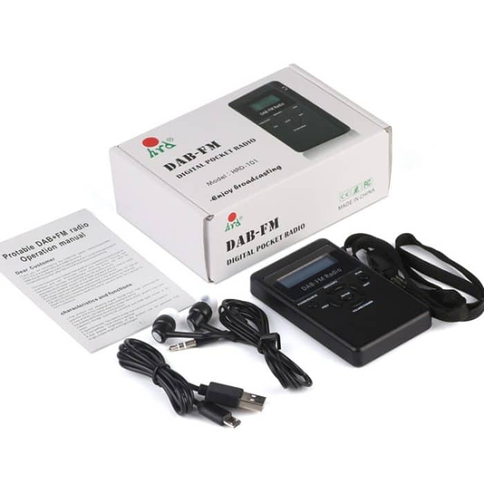 HRD-101 Tragbares Mini-Digital-DAB+FM-Radio mit Trageband und Headset – Bild 5