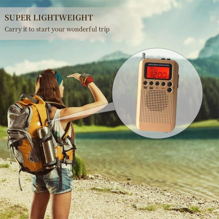 HRD-104 Tragbares Mini-FM + AM-Zweibandradio mit Lautsprecher – Bild 10