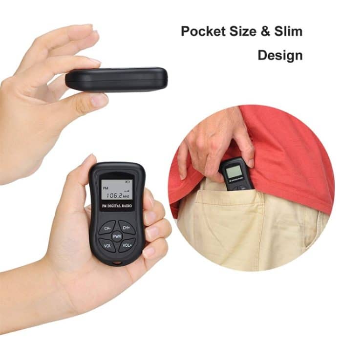 HRD-107 DSP-Digitalanzeige, tragbares Stereo-UKW-Radio mit Headset – Bild 6