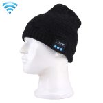 Quadratisch strukturierte gestrickte Bluetooth-Headset-warme Wintermütze mit Mikrofon für Jungen, Mädchen und Erwachsene